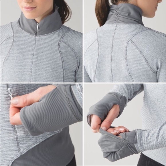 Lululemon 12 Runderful 1/2 Zip Pullover Grey RULU - Picture 8 of 14